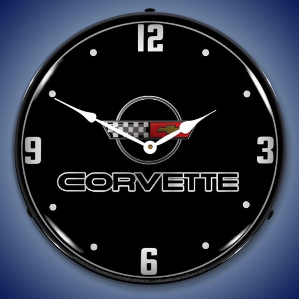 C4 Corvette Black Tie Lighted Clock Profile - [Corvette Store Online]