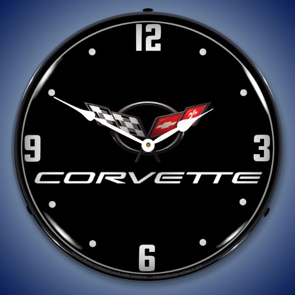 C5 Corvette Black Tie Lighted Clock Profile - [Corvette Store Online]