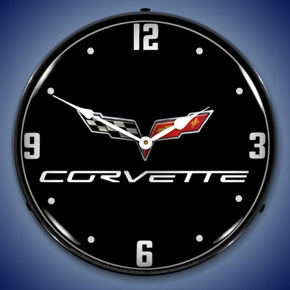 C6 Corvette Black Tie Lighted Clock Profile - [Corvette Store Online]