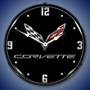 C7 Corvette Black Tie Lighted Clock Profile - [Corvette Store Online]