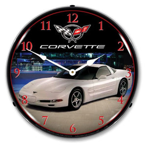 C5 Corvette Arctic White Clock-GM24031545-corvette-store-online