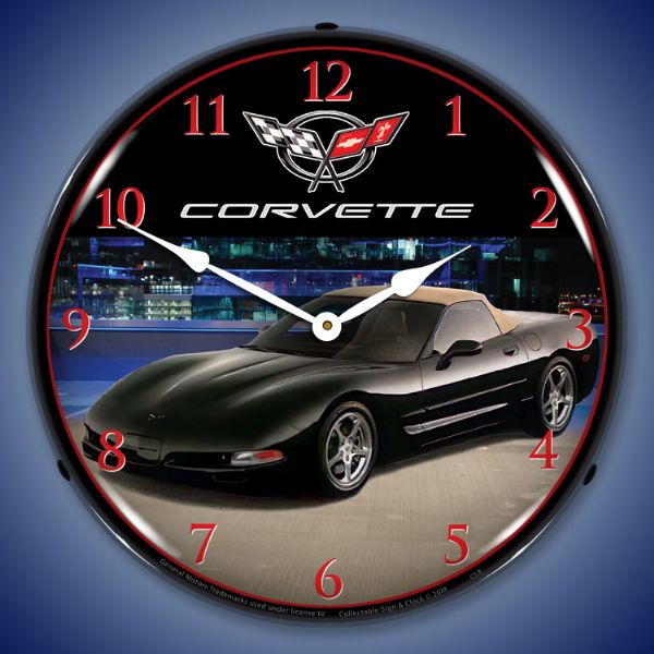 C5 Corvette Black Clock