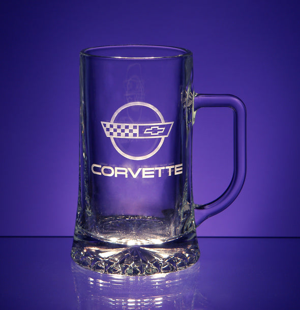 Corvette Logo Maxim Mug Glass (4) - Choose Logo for Custom Etching