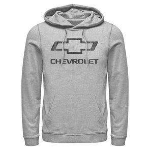 Chevy Bowtie Distressed Logo Men's Hooded Sweatshirt / Hoodie