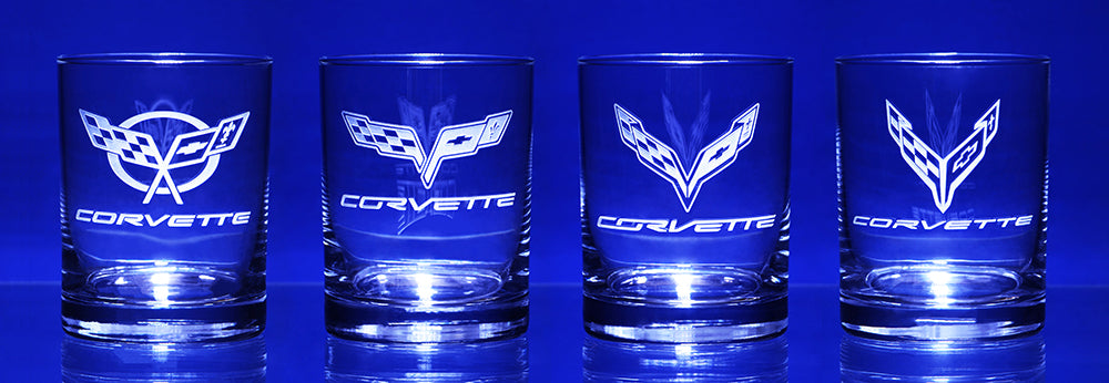 Corvette Generations C5-C8 Beverage Glass Set