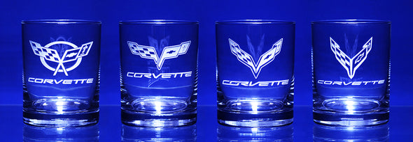 Corvette Later Generations C5-C8 Short Beverage Glass (4)