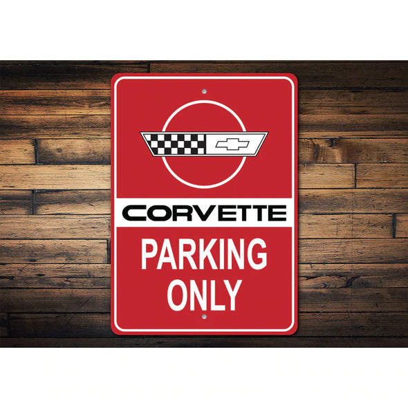 C4 Corvette Parking Only - Aluminum Sign
