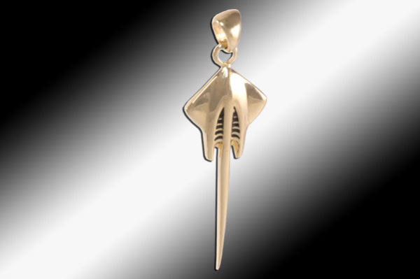 C7 Corvette Stingray Medium Pendant - 14k Gold - [Corvette Store Online]