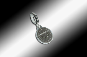 C7 Corvette Carbon 65 Pandora-Style Dangle Bead - [Corvette Store Online]