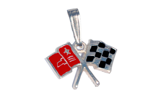 C2 Corvette Emblem Pendant | Sterling Silver - [Corvette Store Online]