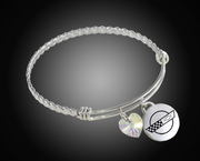 C4 Corvette Twisted Bangle Charm Bracelet - [Corvette Store Online]