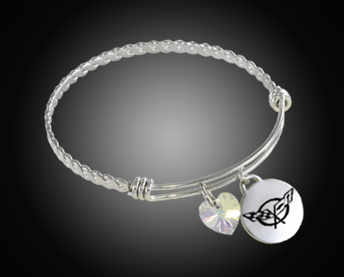 C5 Corvette Twisted Bangle Charm Bracelet - [Corvette Store Online]