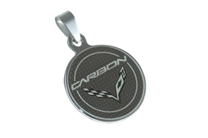 C7 Corvette Carbon 65 Round Pendant - [Corvette Store Online]