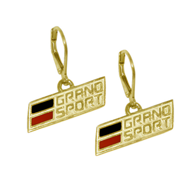 C7 Corvette Grand Sport Leverback Earrings- 14k Gold - [Corvette Store Online]