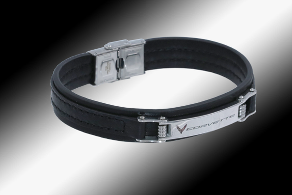 C8 Corvette Next Generation Leather Bracelet - [Corvette Store Online]