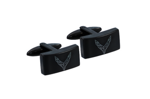 C8 Corvette Next Generation Black Cufflinks - [Corvette Store Online]