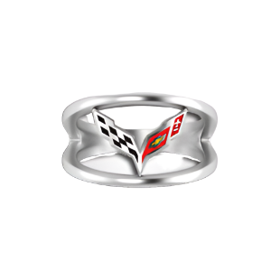 ladies-c7-corvette-enamel-logo-ring-sterling-silver