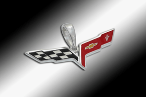 C6 Corvette Emblem XXL Pendant - Sterling Silver