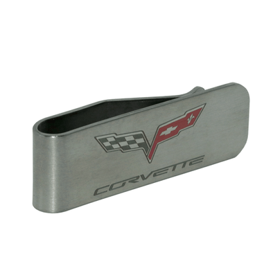 C6 Corvette Stainless Steel Color Emblem Money Clip