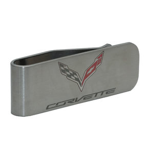 C7 Corvette Stainless Steel Color Emblem Money Clip