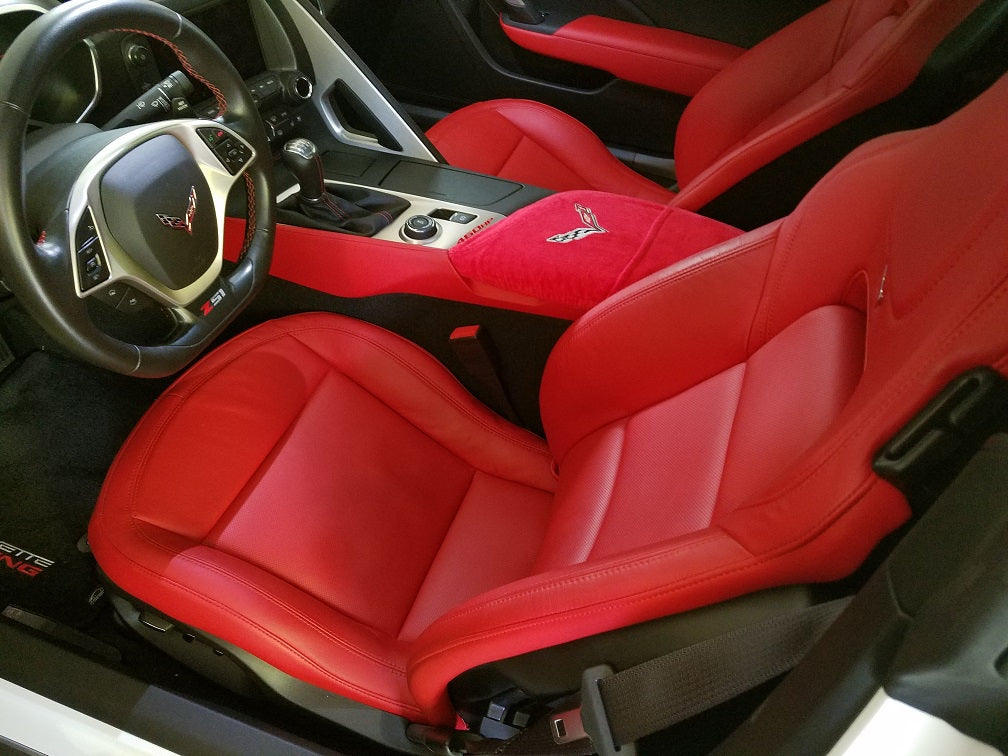 Carbon Fiber Look ABS Center Console Armrest Cover For Corvette C6 2005-2013