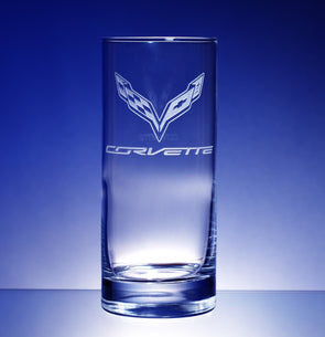 Corvette Logo Luigi Bormioli Classico Beverage Glass (4) - Choose Logo for Custom Etching