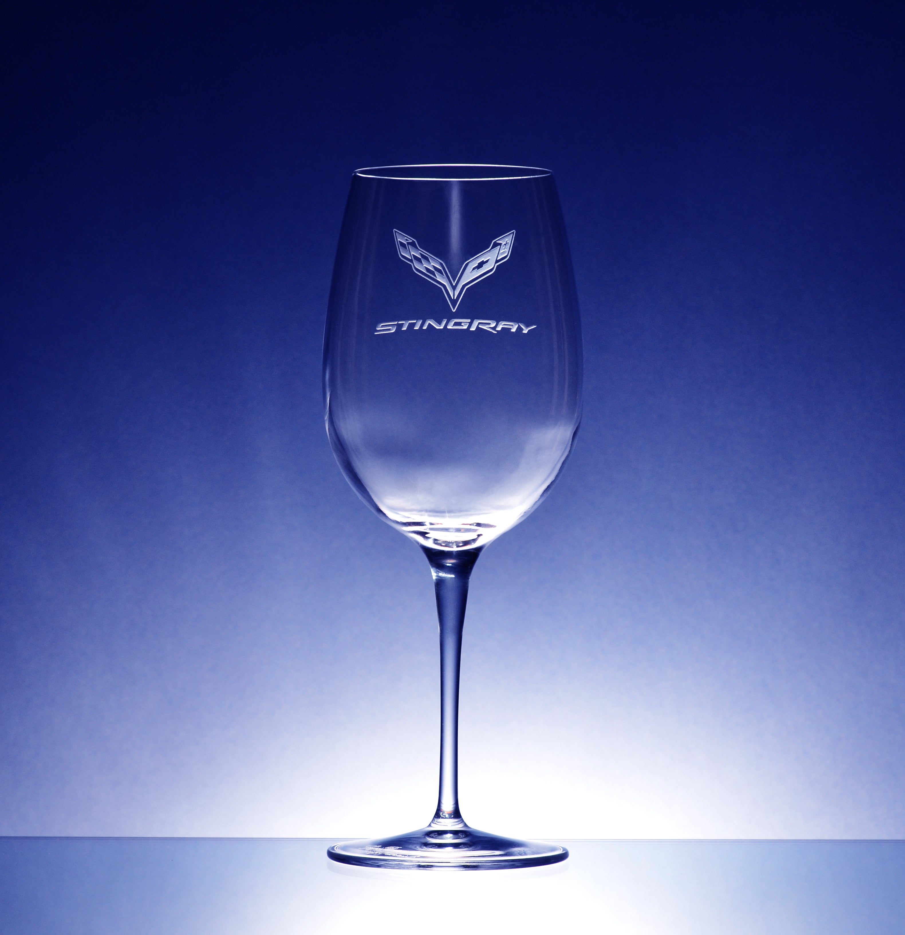 Corvette Logo Luigi Bormioli Crescendo Bordeaux Glass (2) - Choose Logo for Custom Etching