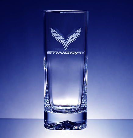 Corvette Logo Luigi Bormioli Strauss OTR Beverage Glass Set (4) - Choose Logo for Custom Etching