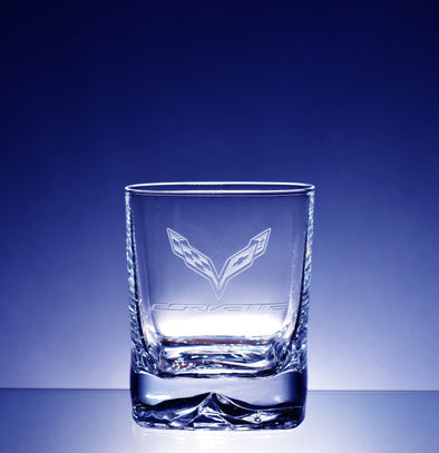 Corvette Logo Luigi Bormioli Strauss DOF Glass (4) - Choose Logo for Custom Etching