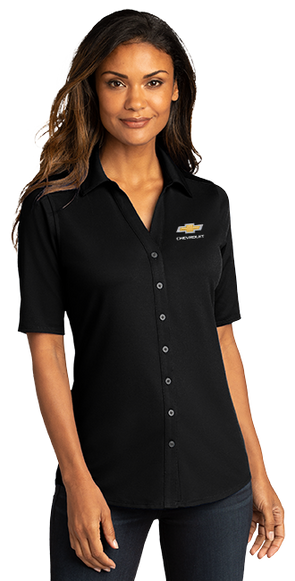 Ladies Chevrolet Gold Bowtie City Stretch Polo