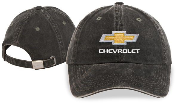 Ladies Chevrolet Gold Bowtie Garment Washed Hat / Cap