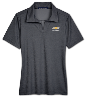 Ladies Chevrolet Gold Bowtie Heather Crownlux Polo