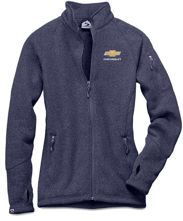 Ladies Chevrolet Gold Bowtie Sweater - Fleece Jacket