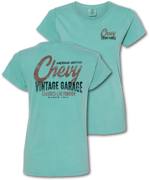 ladies-classic-chevy-garage-vintage-t-shirt