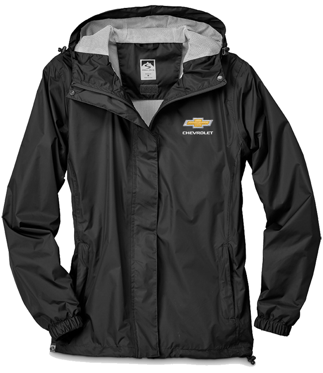 Ladies Chevrolet Waterproof Hooded Packable Jacket