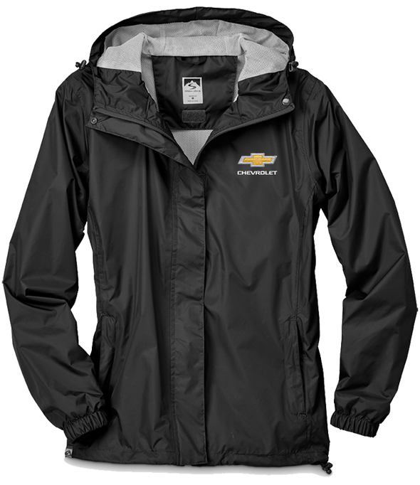 Ladies Chevrolet Waterproof Hooded Packable Jacket