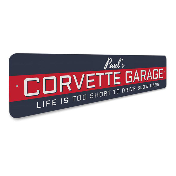 Personalized Corvette Garage Name Sign