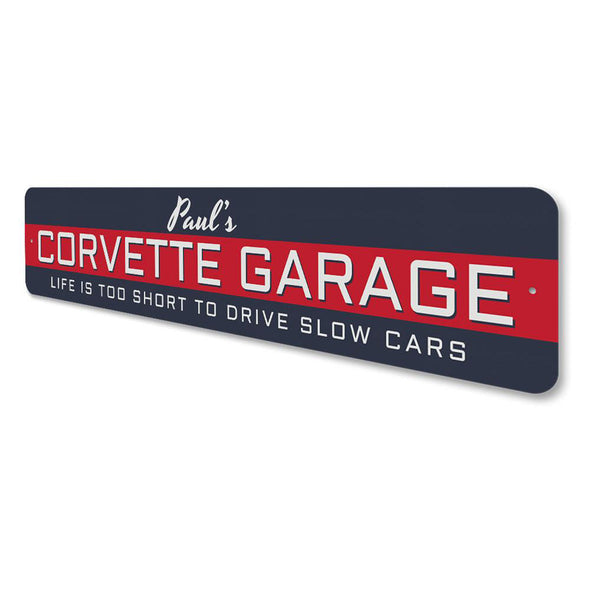 Personalized Corvette Garage Name Sign