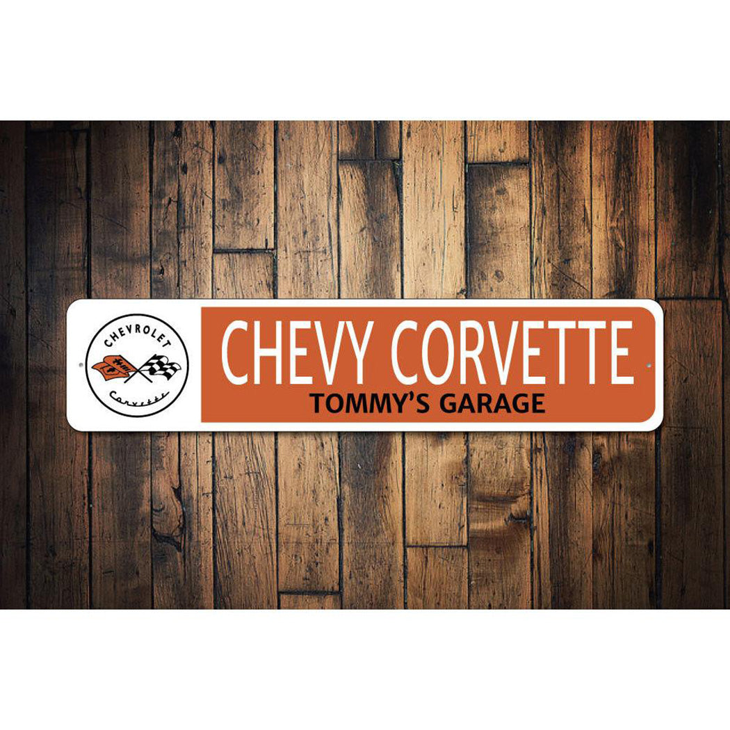 Personalized C1 Chevy Corvette Garage Name Sign