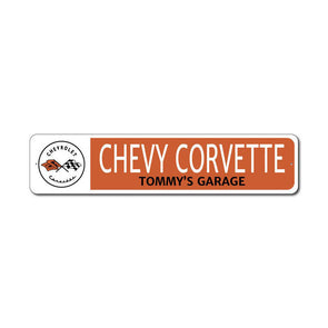 Personalized C1 Chevy Corvette Garage Name Sign