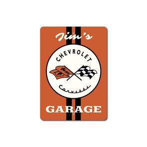 Personalized C1 Corvette Flags Sign