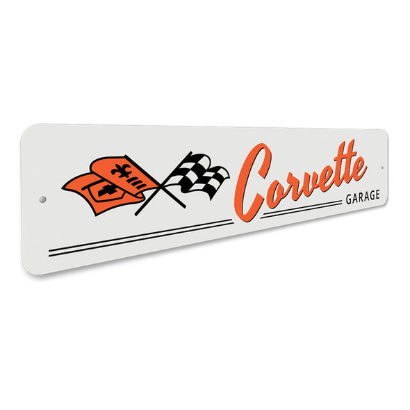 Corvette Garage Flags - Aluminum Sign