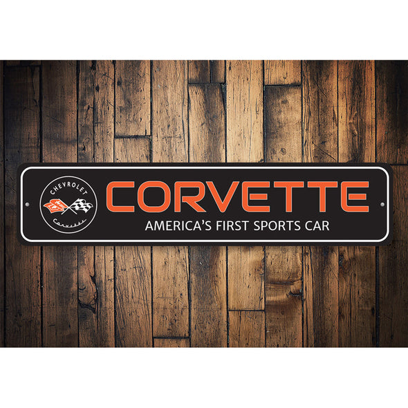 C1 Corvette Sports Car Street Sign - Aluminum Sign