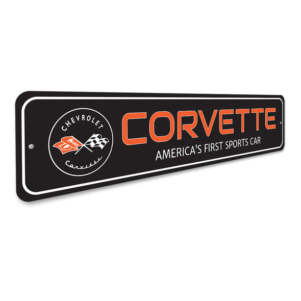 C1 Corvette Sports Car Street Sign - Aluminum Sign