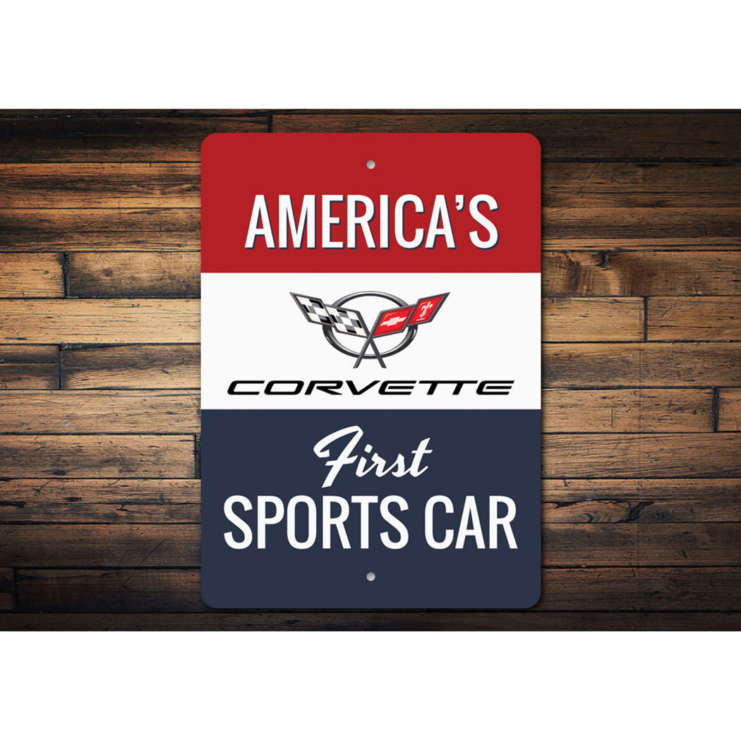 Corvette Americas First Sports Car Sign | Corvette Store Online