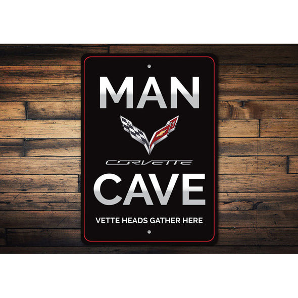 C7 Corvette Man Cave Sign - Aluminum Sign