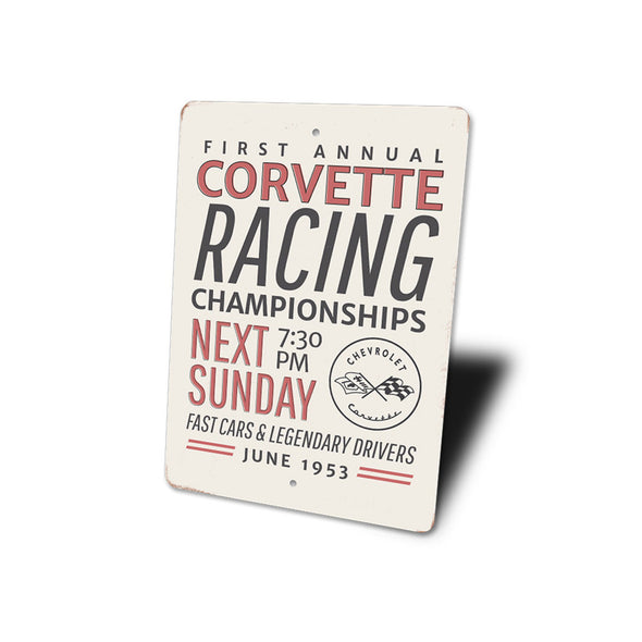 Corvette Racing Championship Car Sign