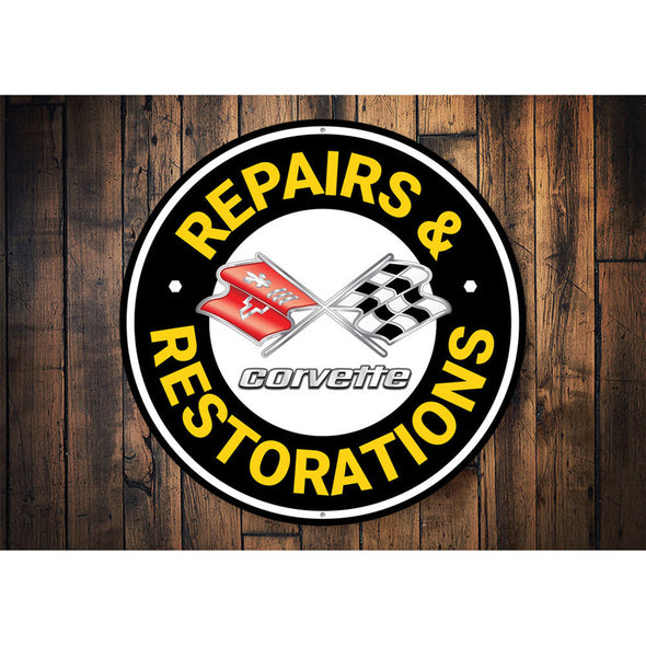 C3 Corvette Repairs and Restoration Car Sign
