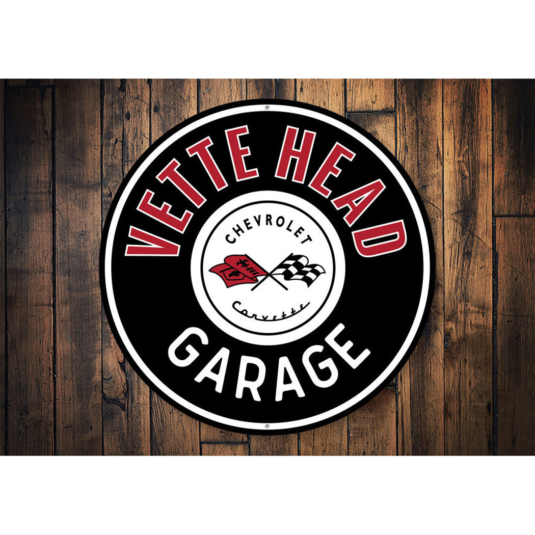 C1 Corvette Vette Head Garage Car Sign