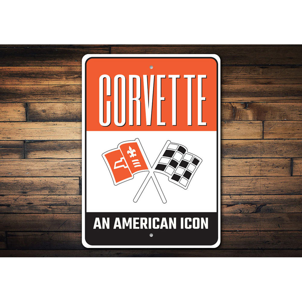 Corvette American Icon - Aluminum Sign